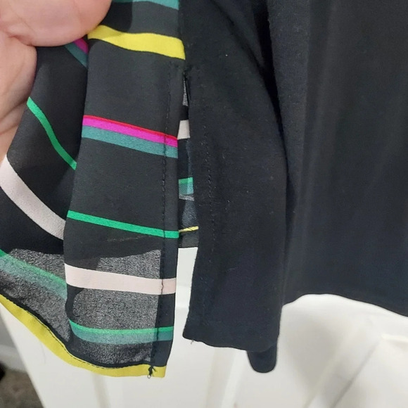 Vince Camuto Multicolored Black Striped Sleeveless Blouse in Size 3X - Picture 10 of 11